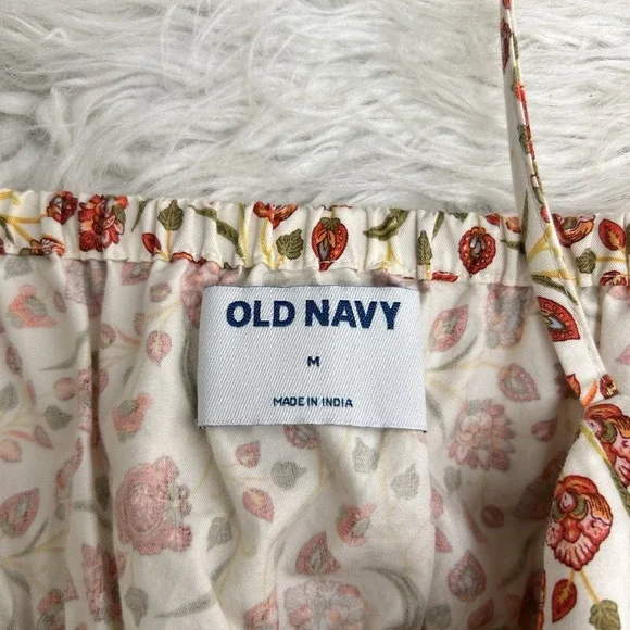 Old Navy Cami Garden Floral Babydoll Garden Midi Dress Cottagecore Feminine Sz M - Picture 10 of 12